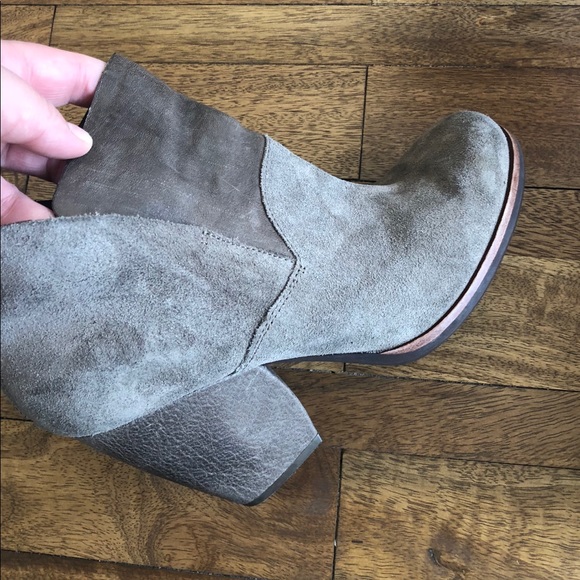 Kork-Ease grey leather suede Castaneda booties 10 - Picture 4 of 7